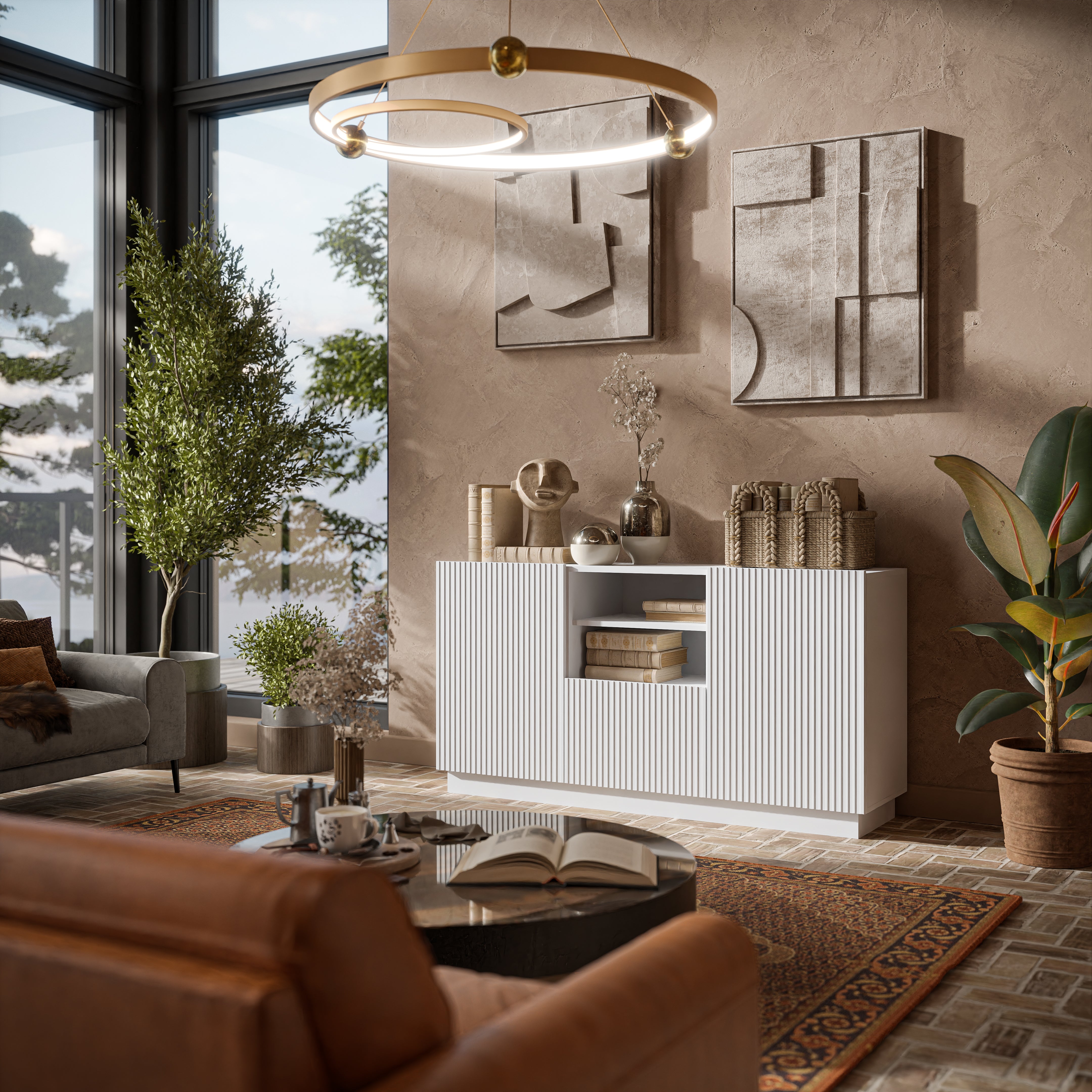 Buffet 2 portes 1 tiroir Claire 150x78 cm