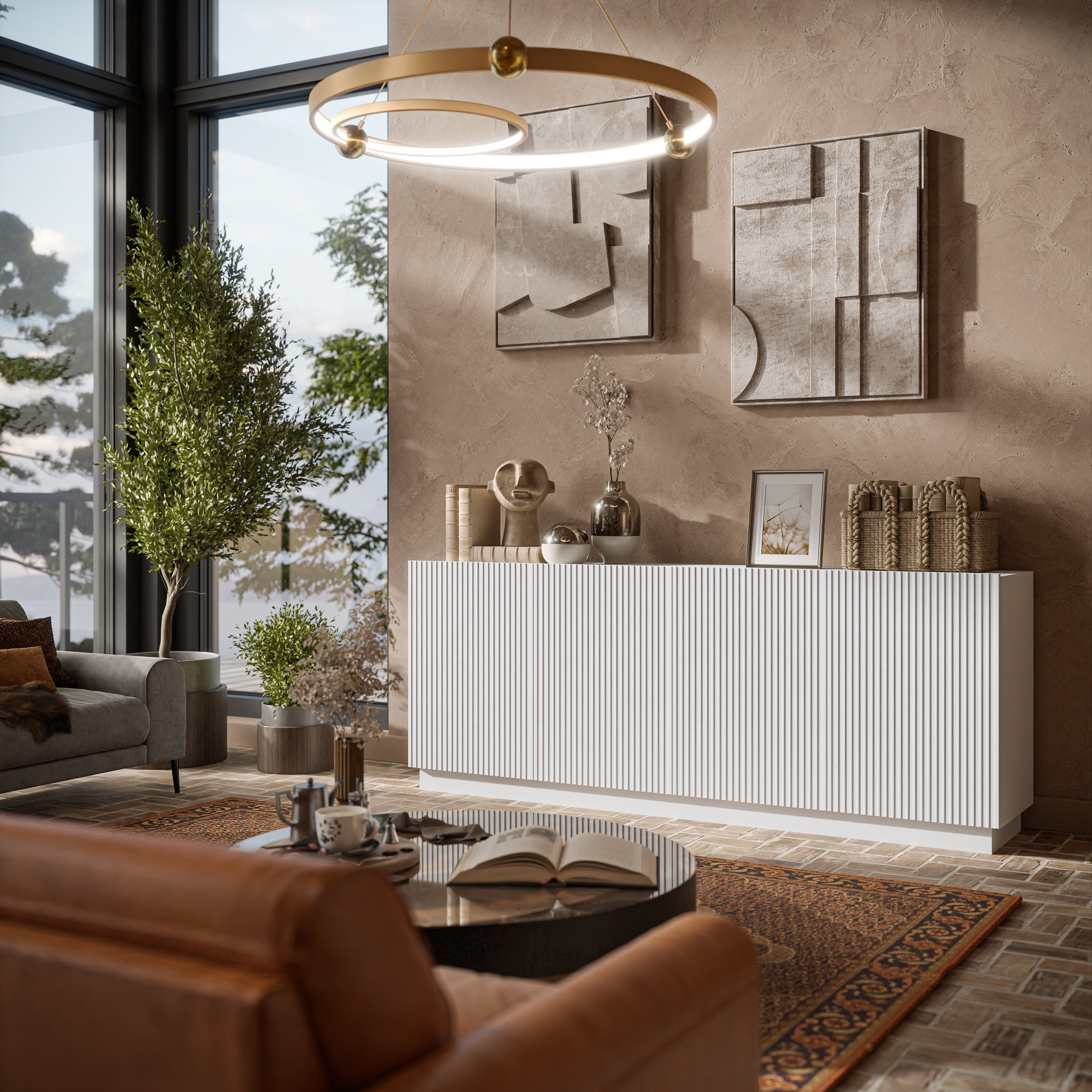 Buffet 4 portes Claire 200x78 cm