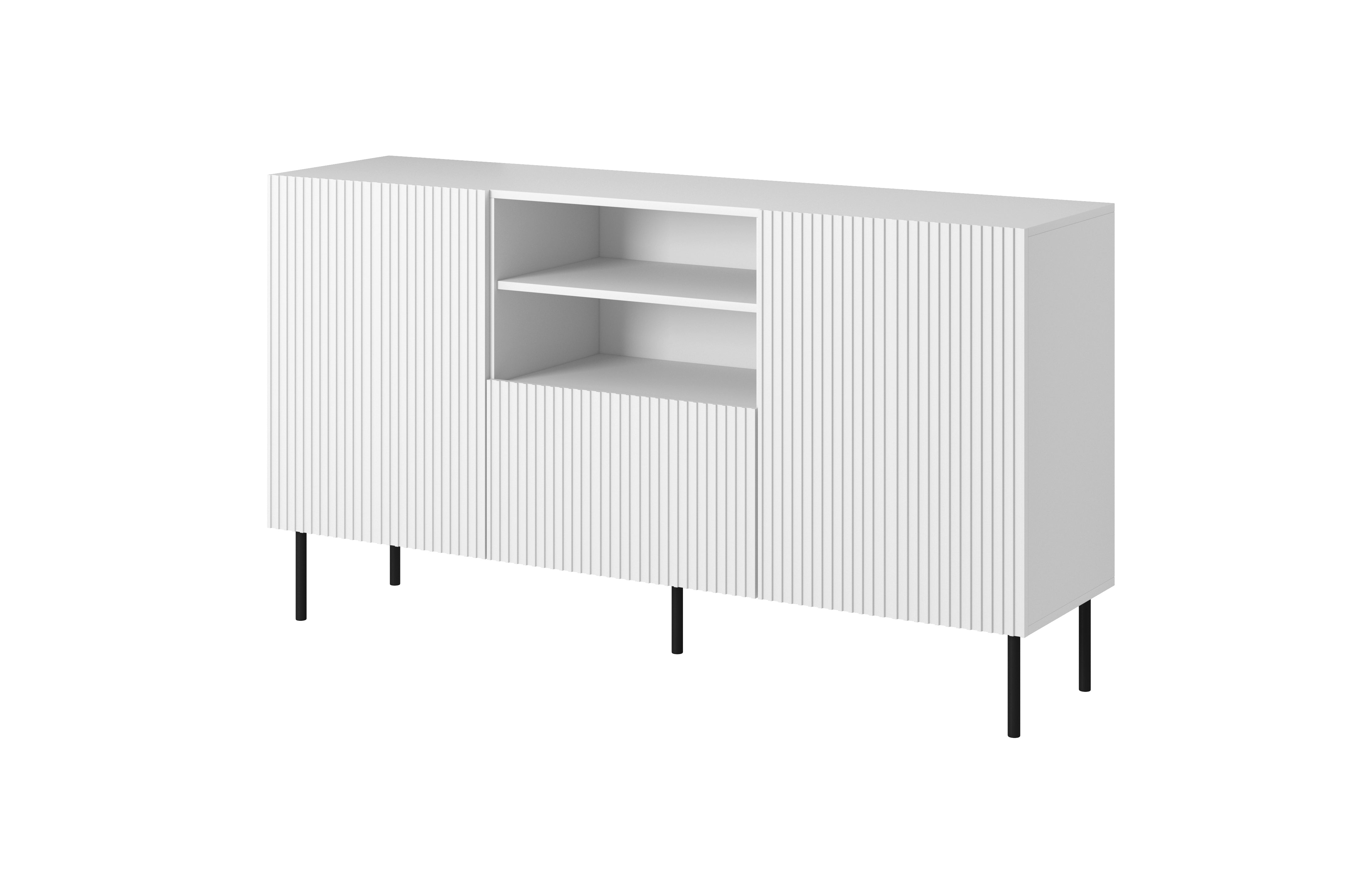 Buffet 2 portes 1 tiroir avec pied en métal Bijou 150x82 cm