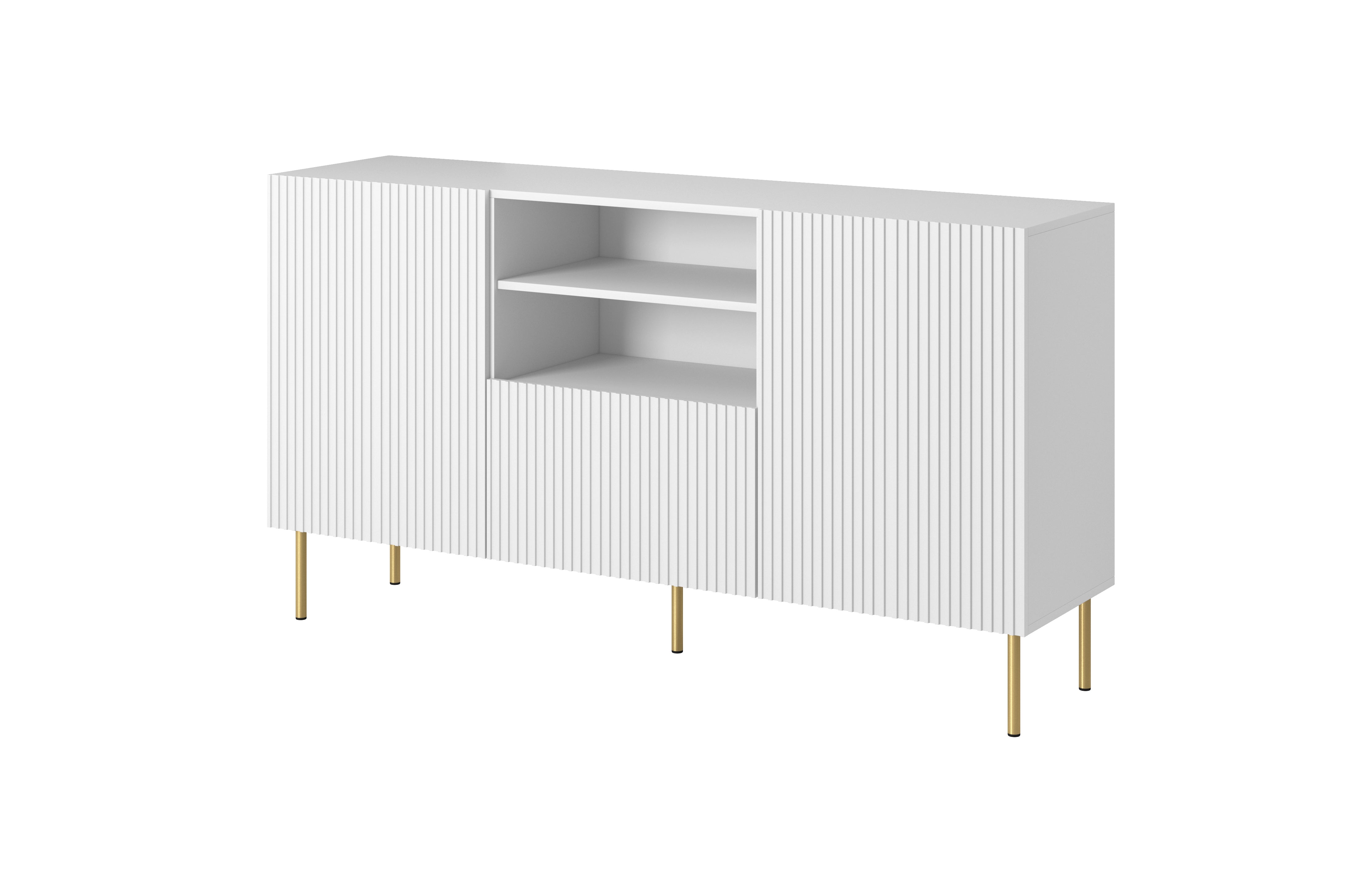 Buffet 2 portes 1 tiroir avec pied en métal Bijou 150x82 cm