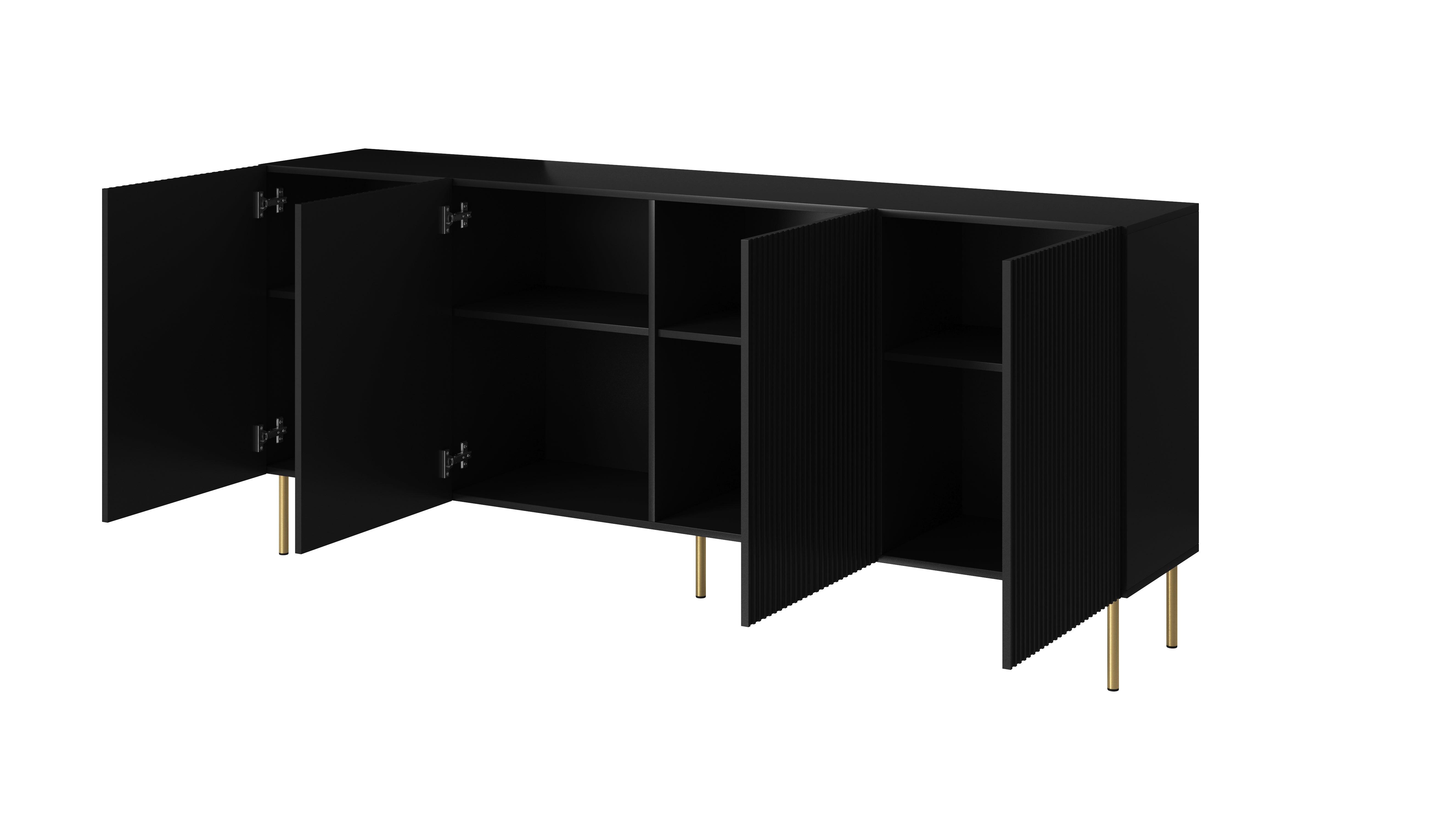 Buffet 4 portes avec pied en métal Bijou 200x82 cm