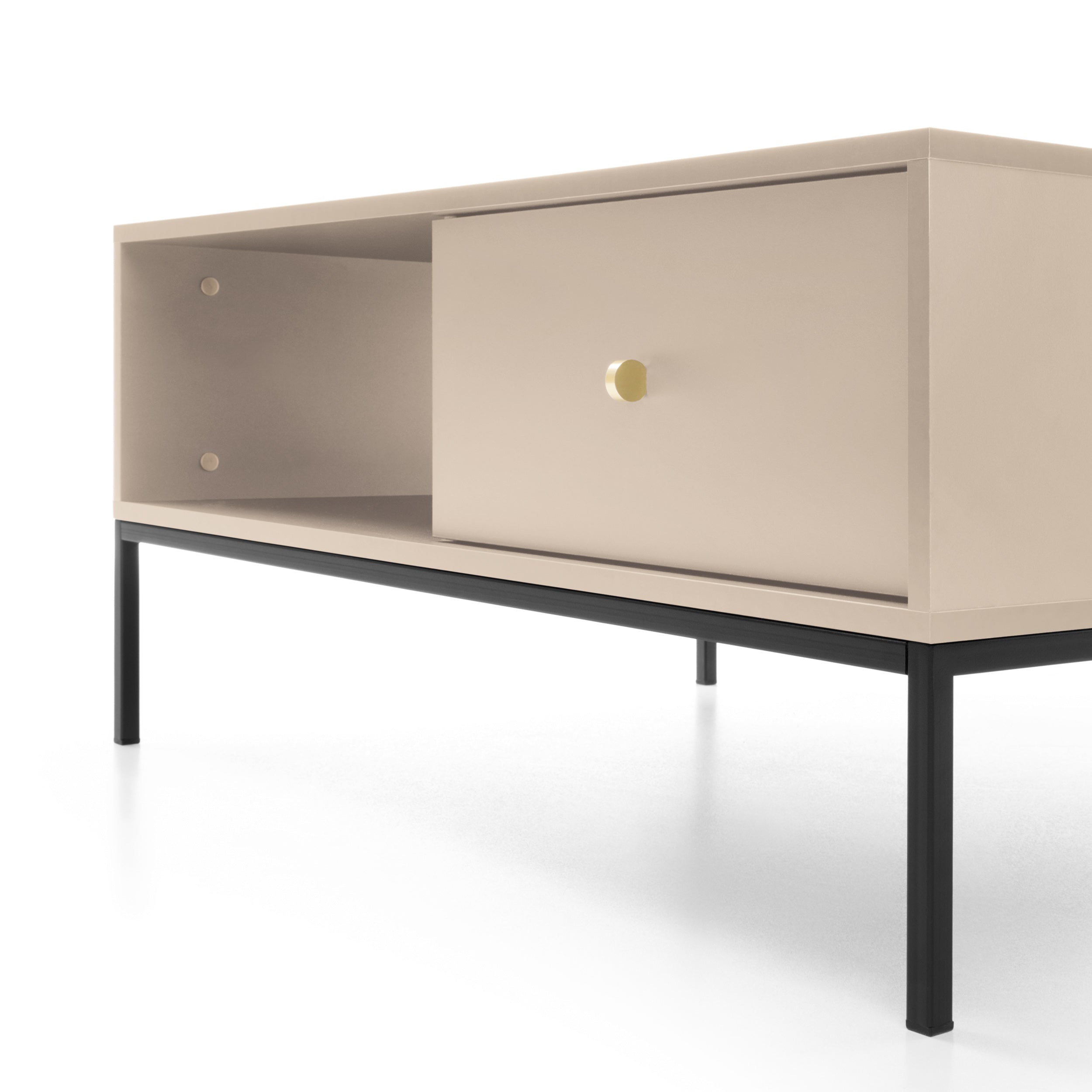 Table basse avec 1 tiroir en bois laminé Canterno 104x68 cm