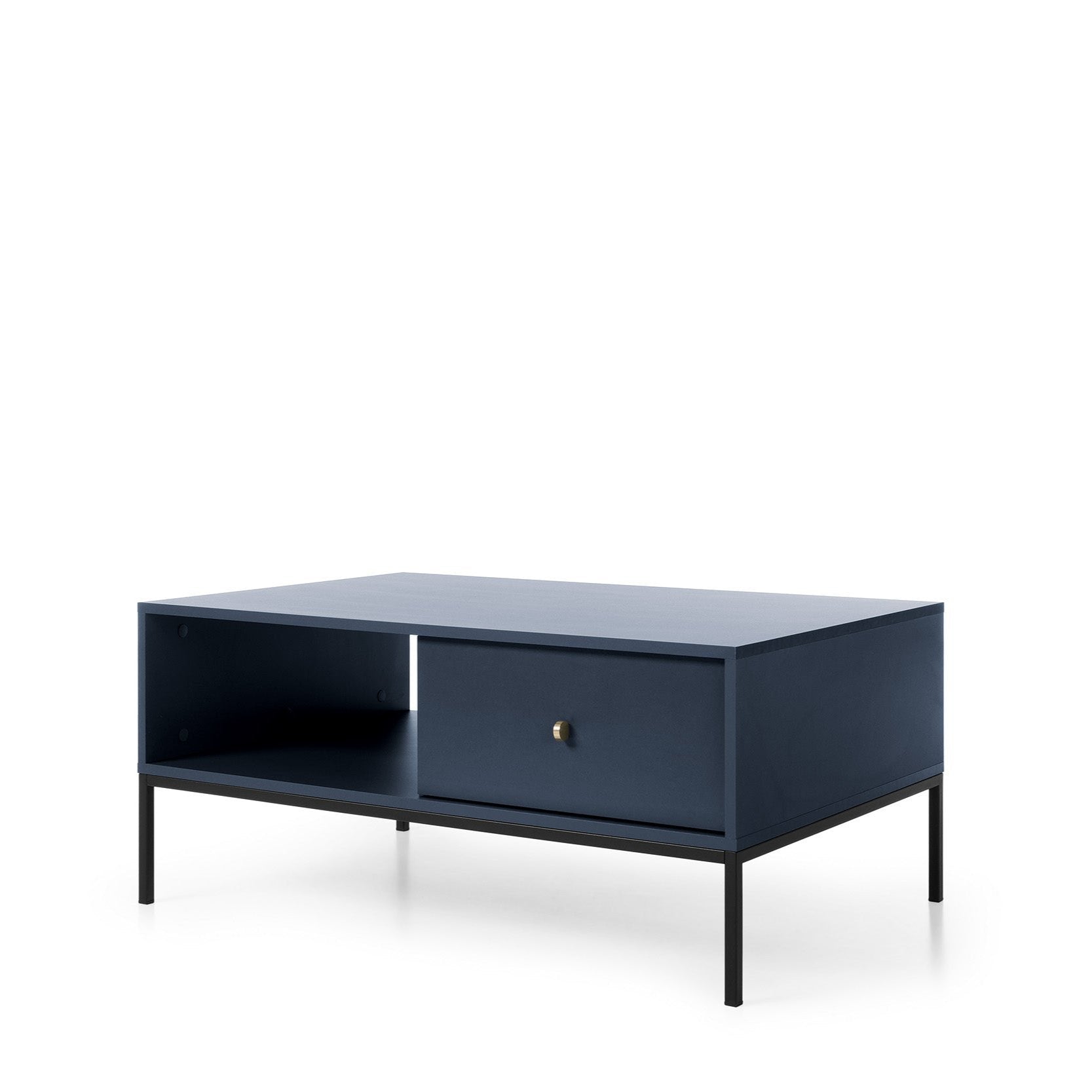 Table basse avec 1 tiroir en bois laminé Canterno 104x68 cm