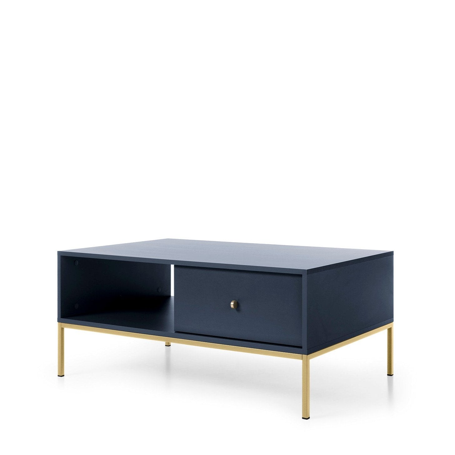 Table basse avec 1 tiroir en bois laminé Canterno 104x68 cm