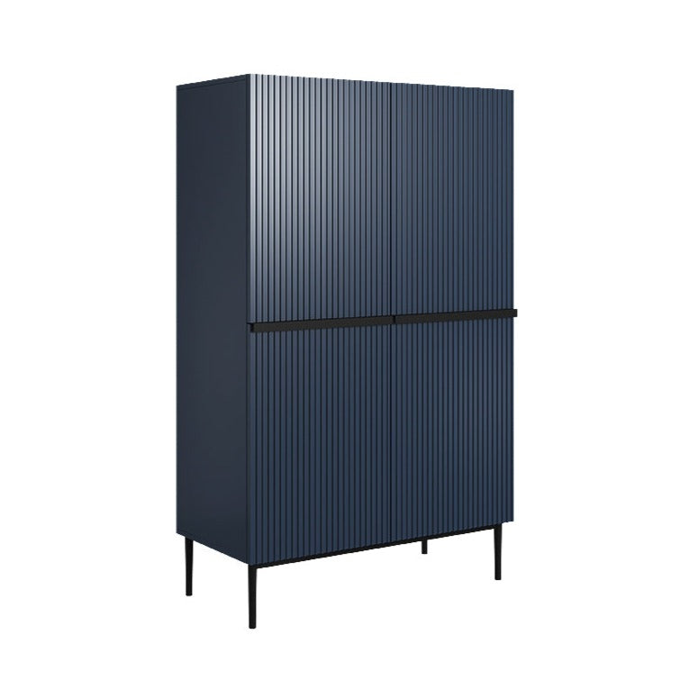 Buffet 2 portes  100 x 160 cm Nicole avec pied en métal noir 