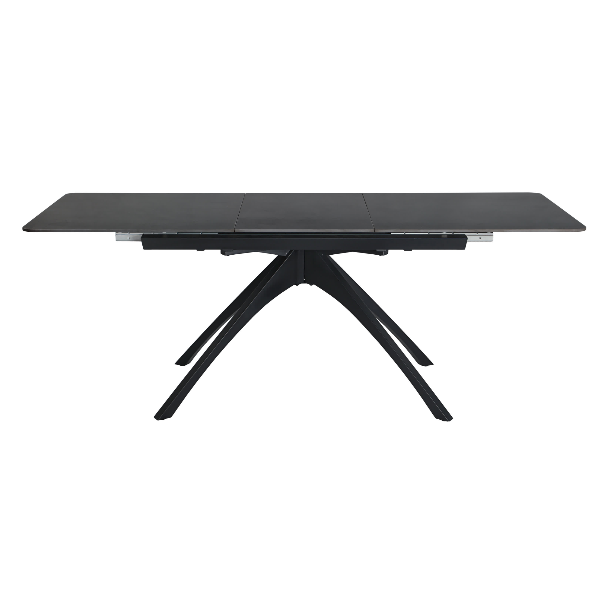 Tavolo allungabile da 4/8 persone in pietra nero Becca 150/200x76 cm