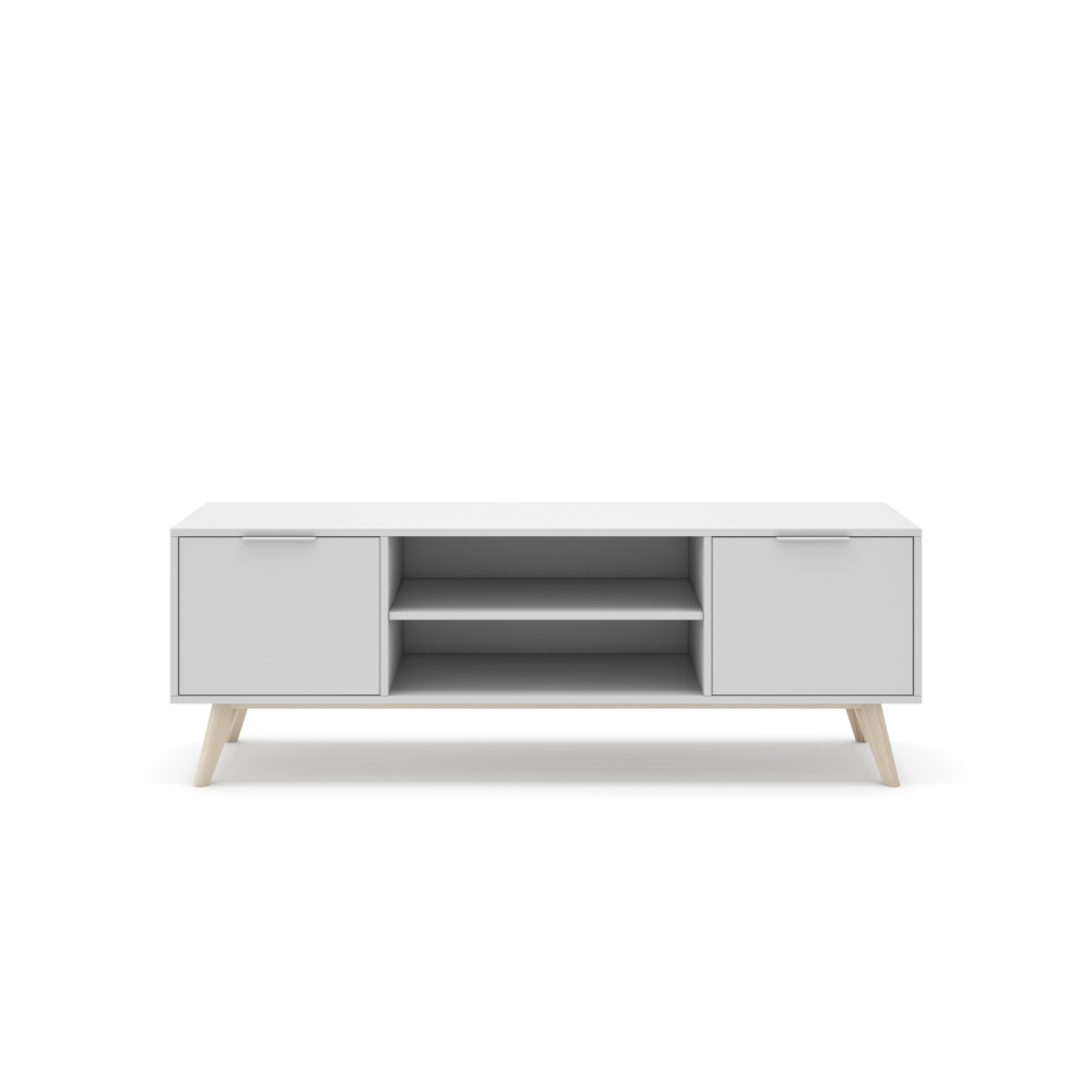 Mobile TV 2 ante con ripiani aperti Nordica 140x53 cm