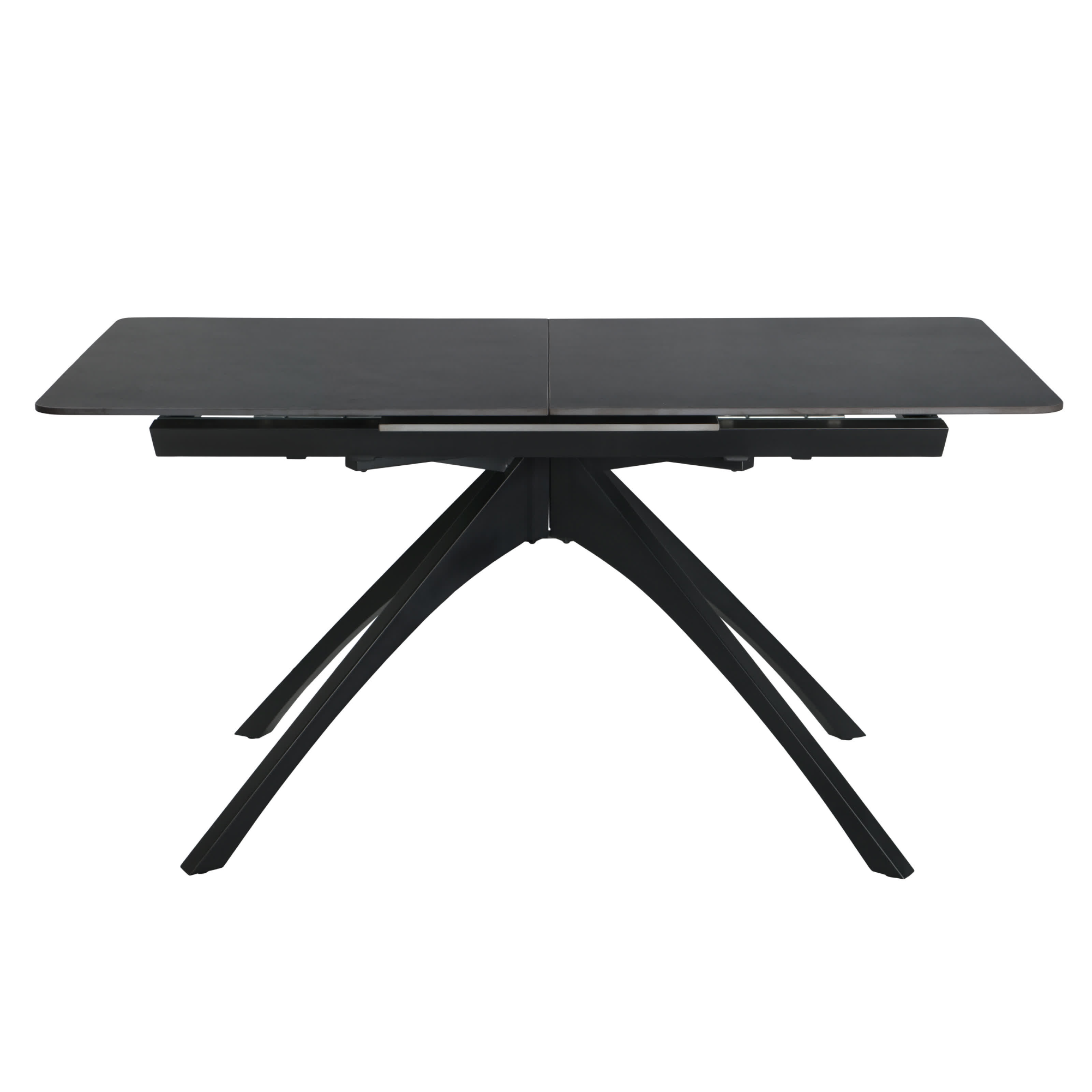 Tavolo allungabile da 4/8 persone in pietra nero Becca 150/200x76 cm