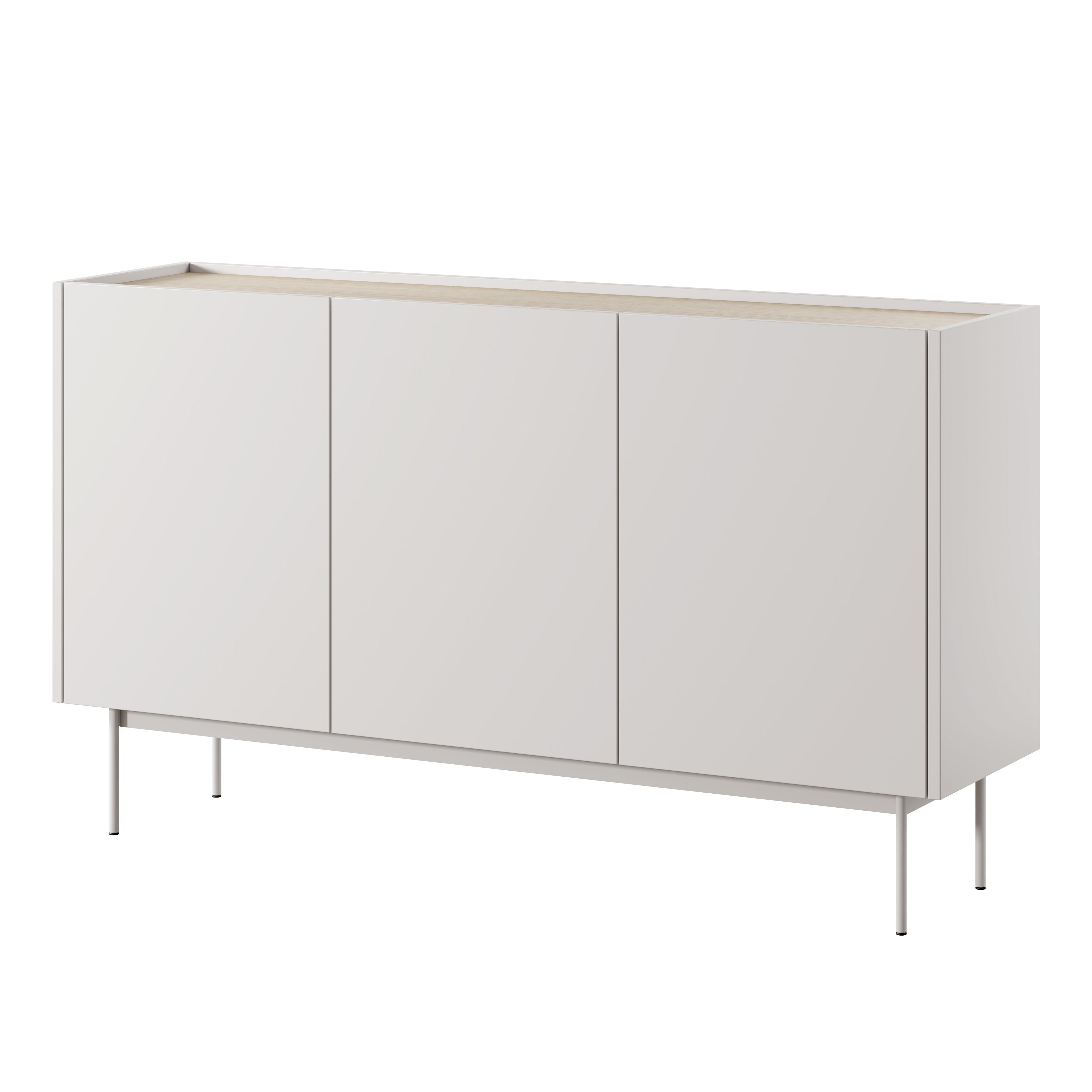 Buffet 3 portes en bois laminé Lago 144x83 cm