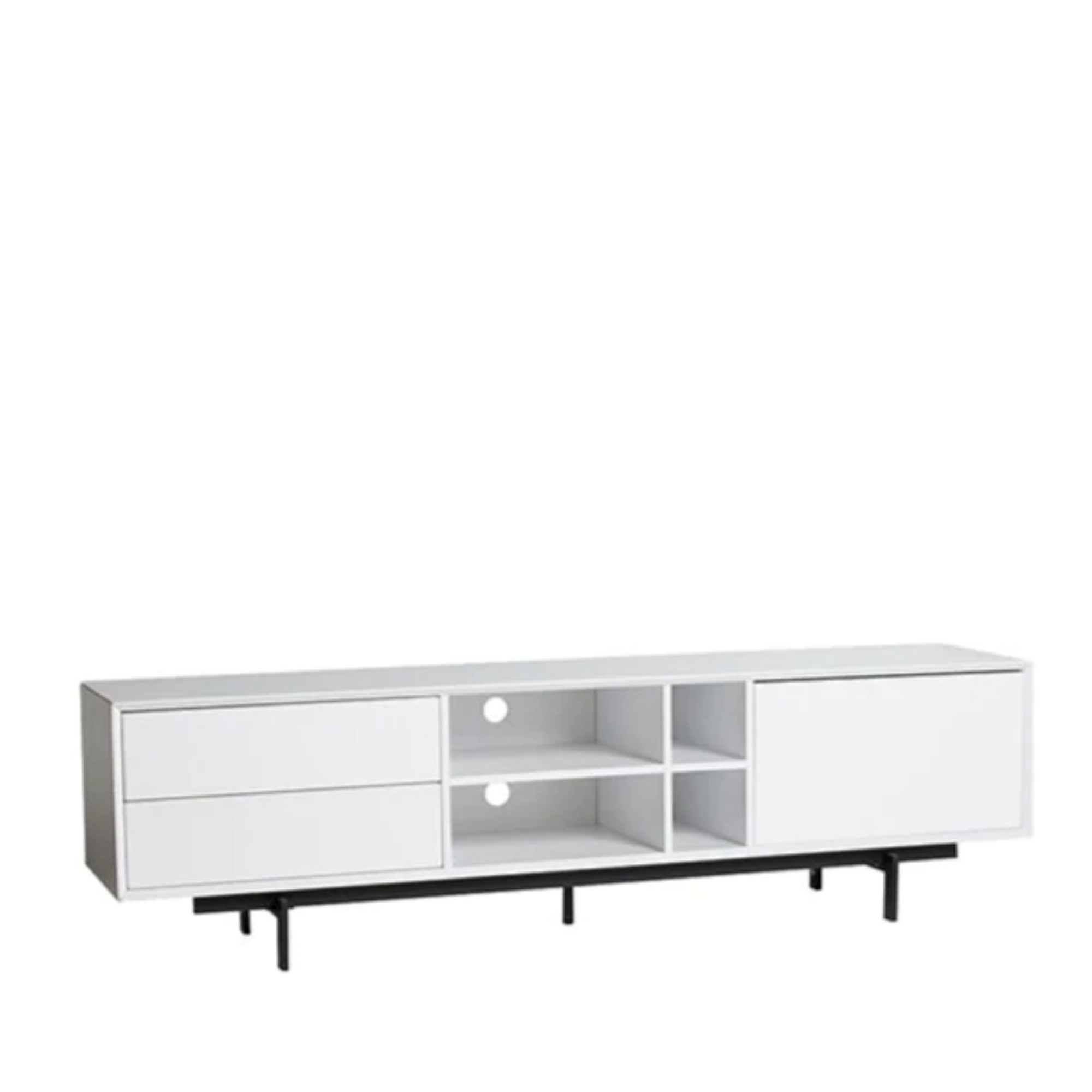 Meuble TV 180 x 40 cm Santerno blanc