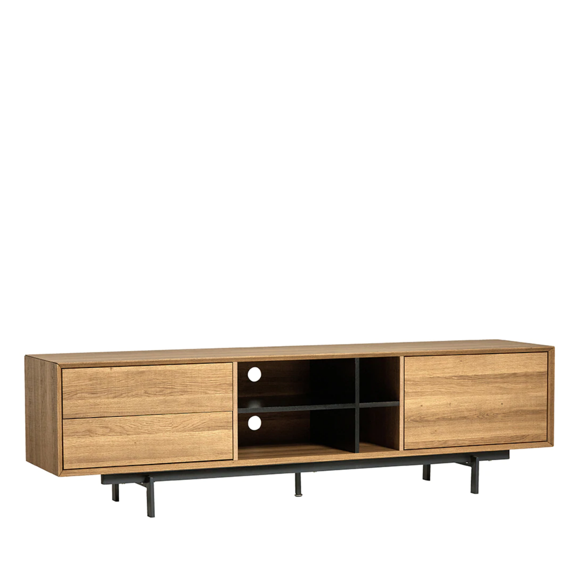 Meuble TV 180x40cm Santerno chêne foncé