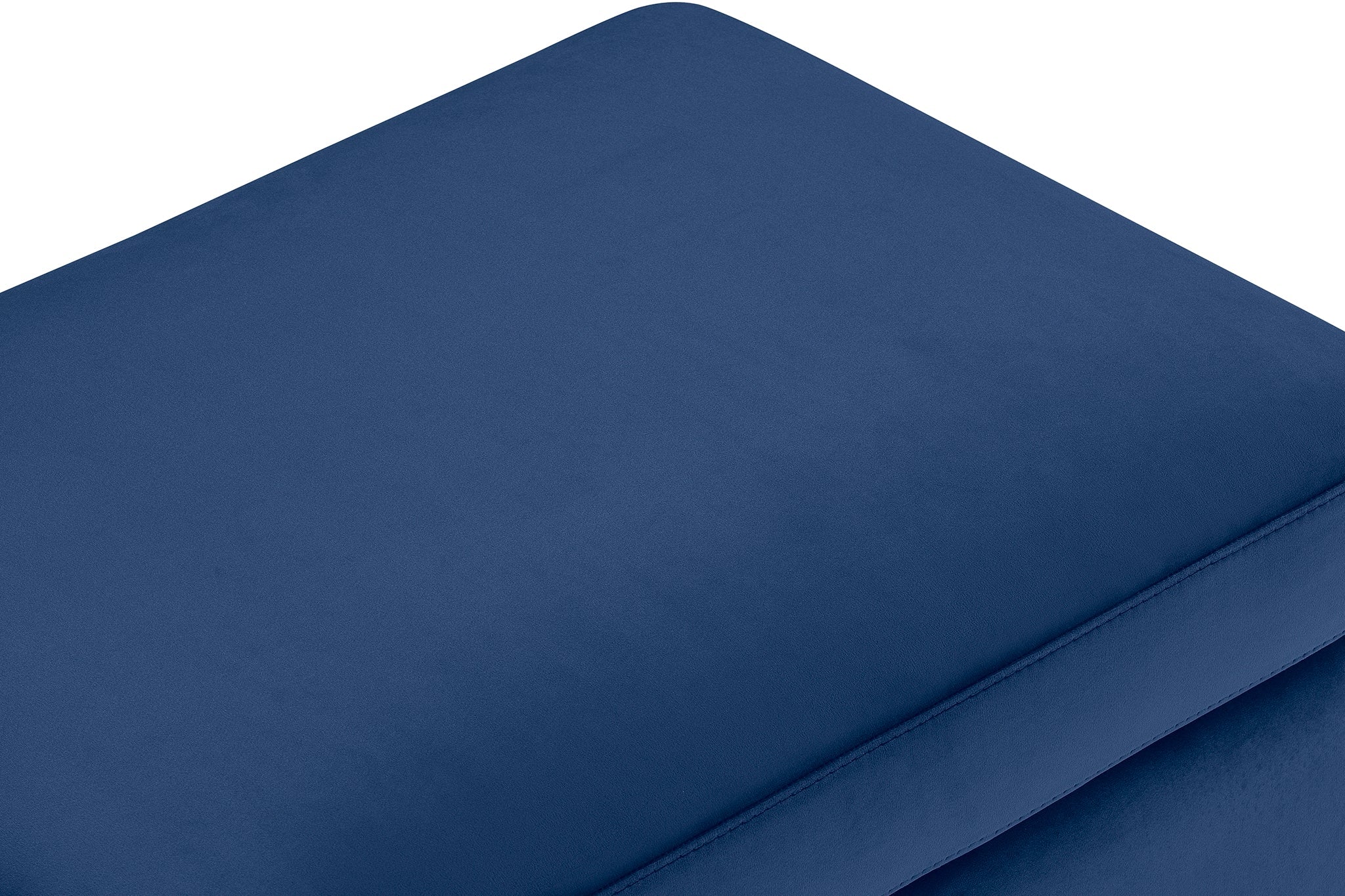 Pouf rangement Made in Italy en velours bleu - VULGANO