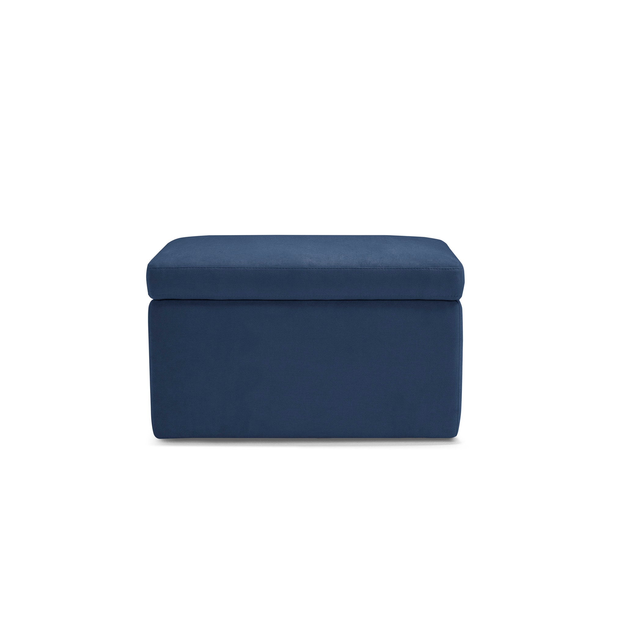 Banc VIANA rangement Made in Italy en tissu chenille bleu