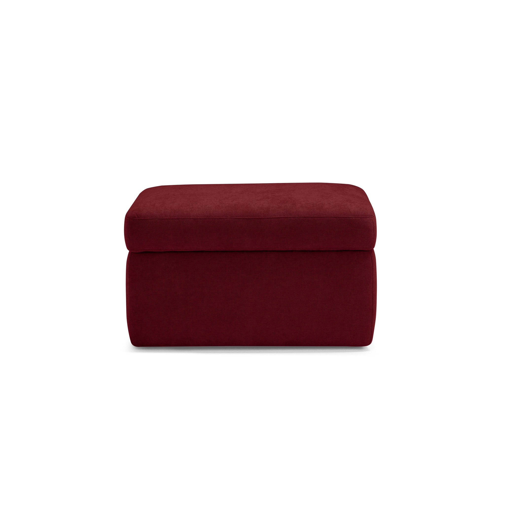 Pouf VULGANO rangement Made in Italy en tissu chenille bordeaux 