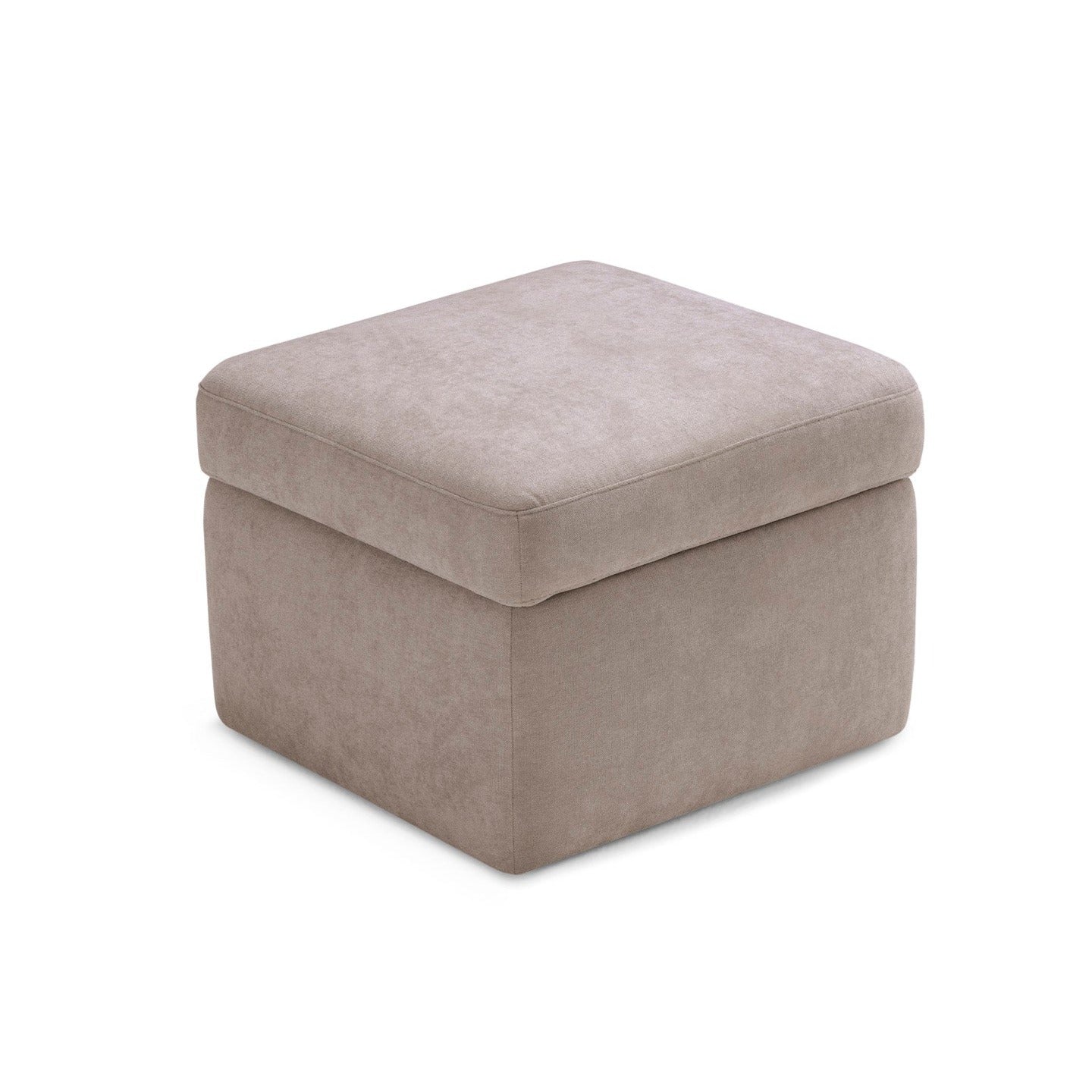 Pouf rangement Made in Italy en tissu chenille camel - VULGANO