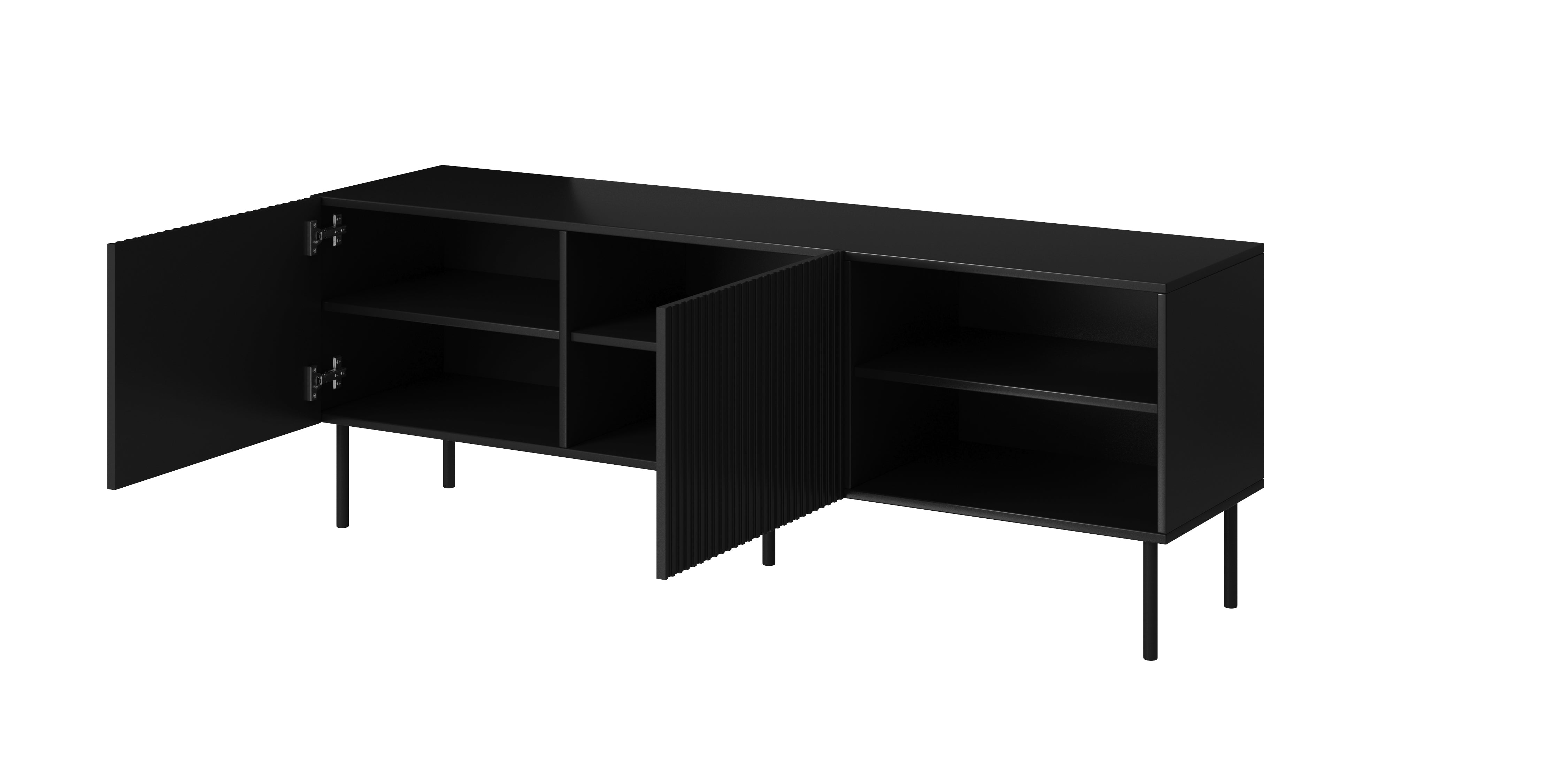 Meuble TV 2 portes avec pied en métal Bijou 150x54 cm