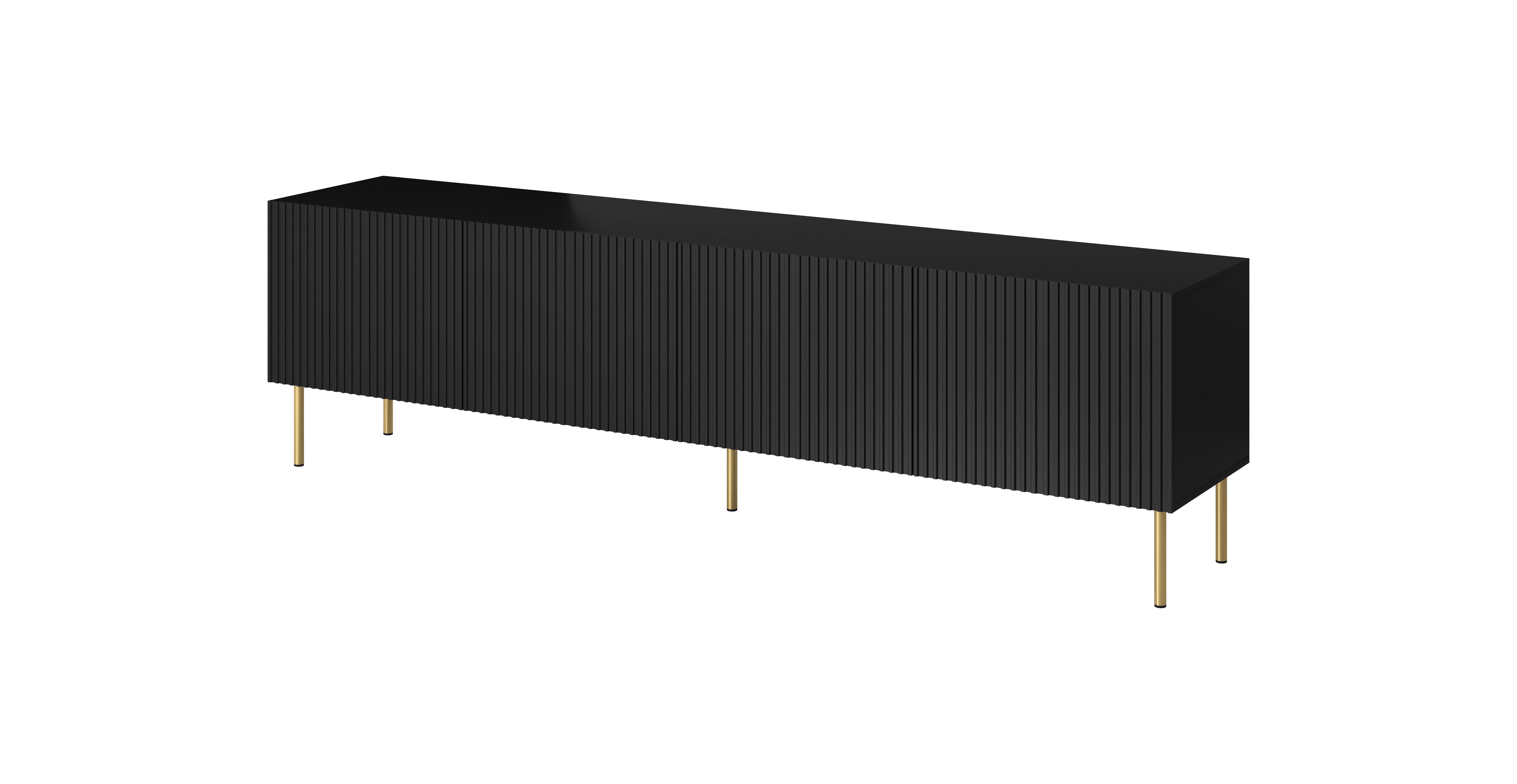 Meuble TV 4 portes avec pied en métal Bijou 200x52 cm