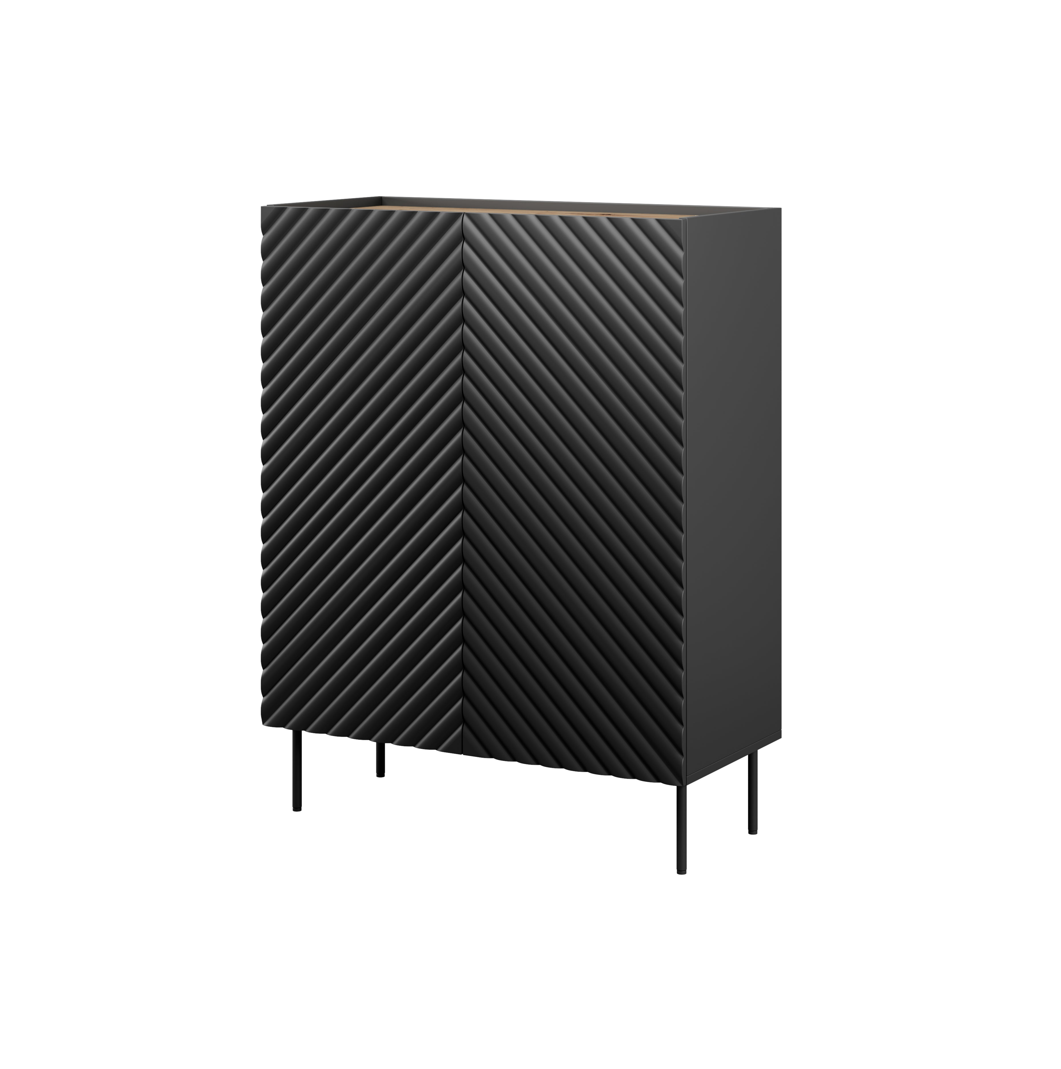 Buffet 2 portes 2 tiroirs avec pied en métal Rêve 98x127 cm