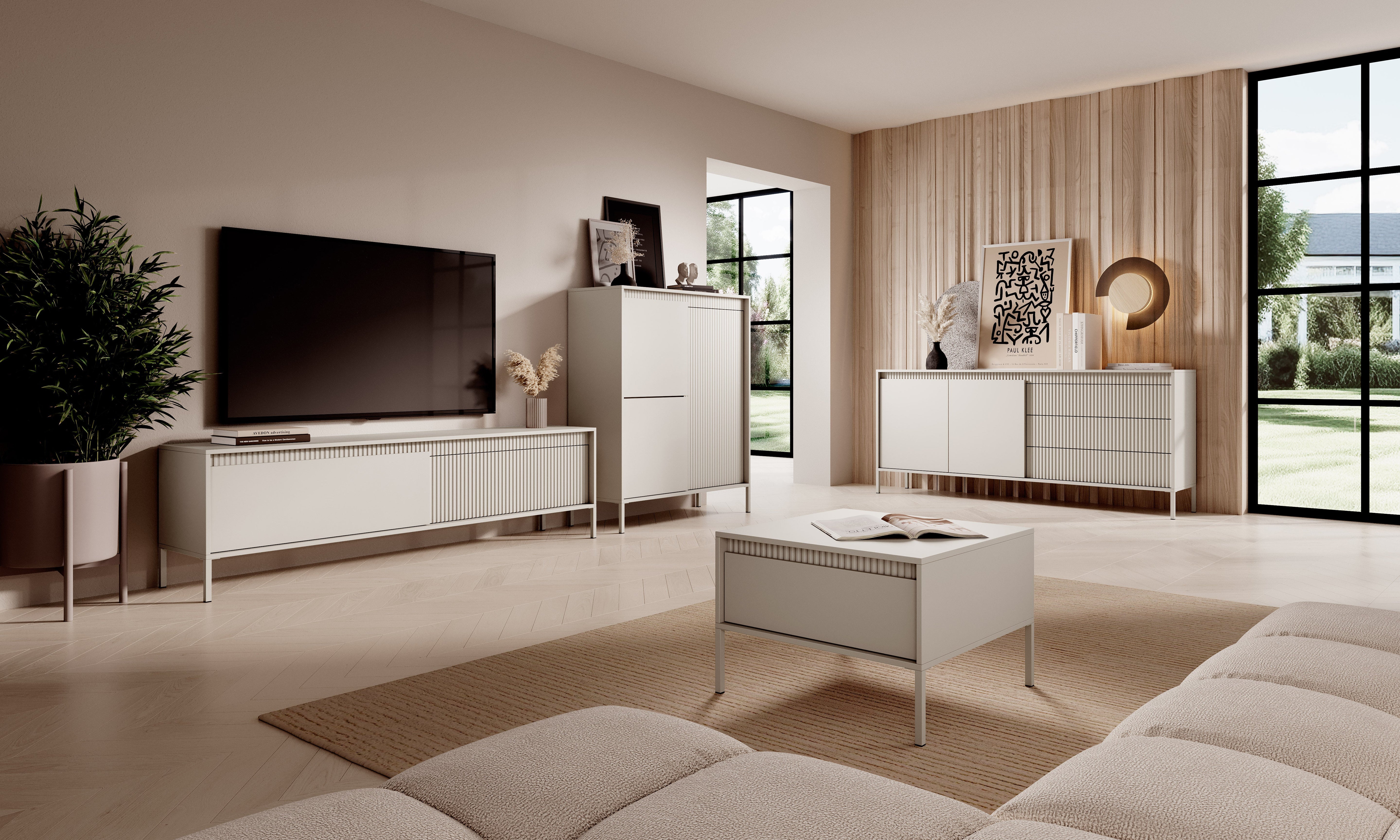 Mobile TV con 2 ante Nemi 153x53 cm