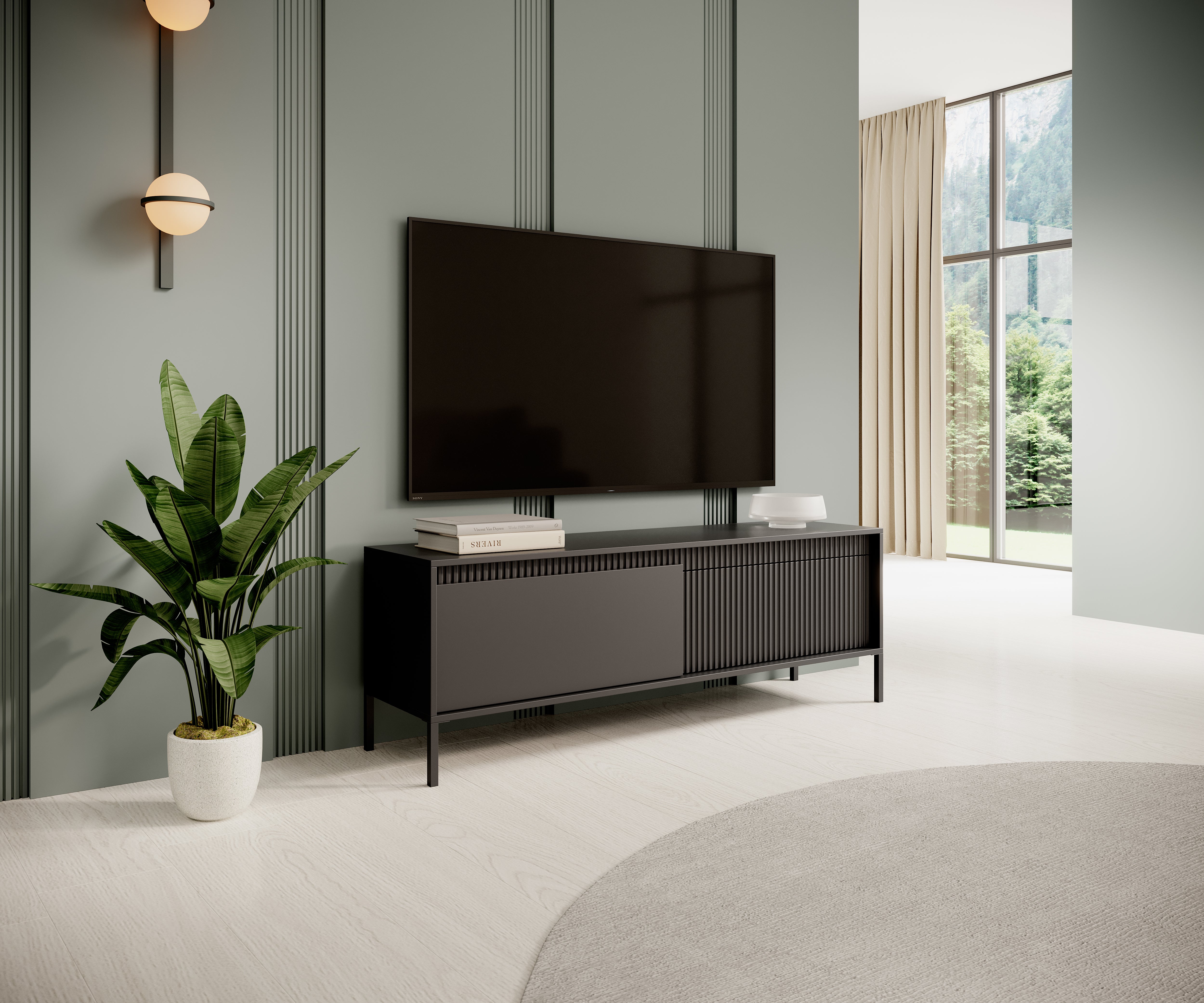 Mobile TV con 2 ante Nemi 153x53 cm