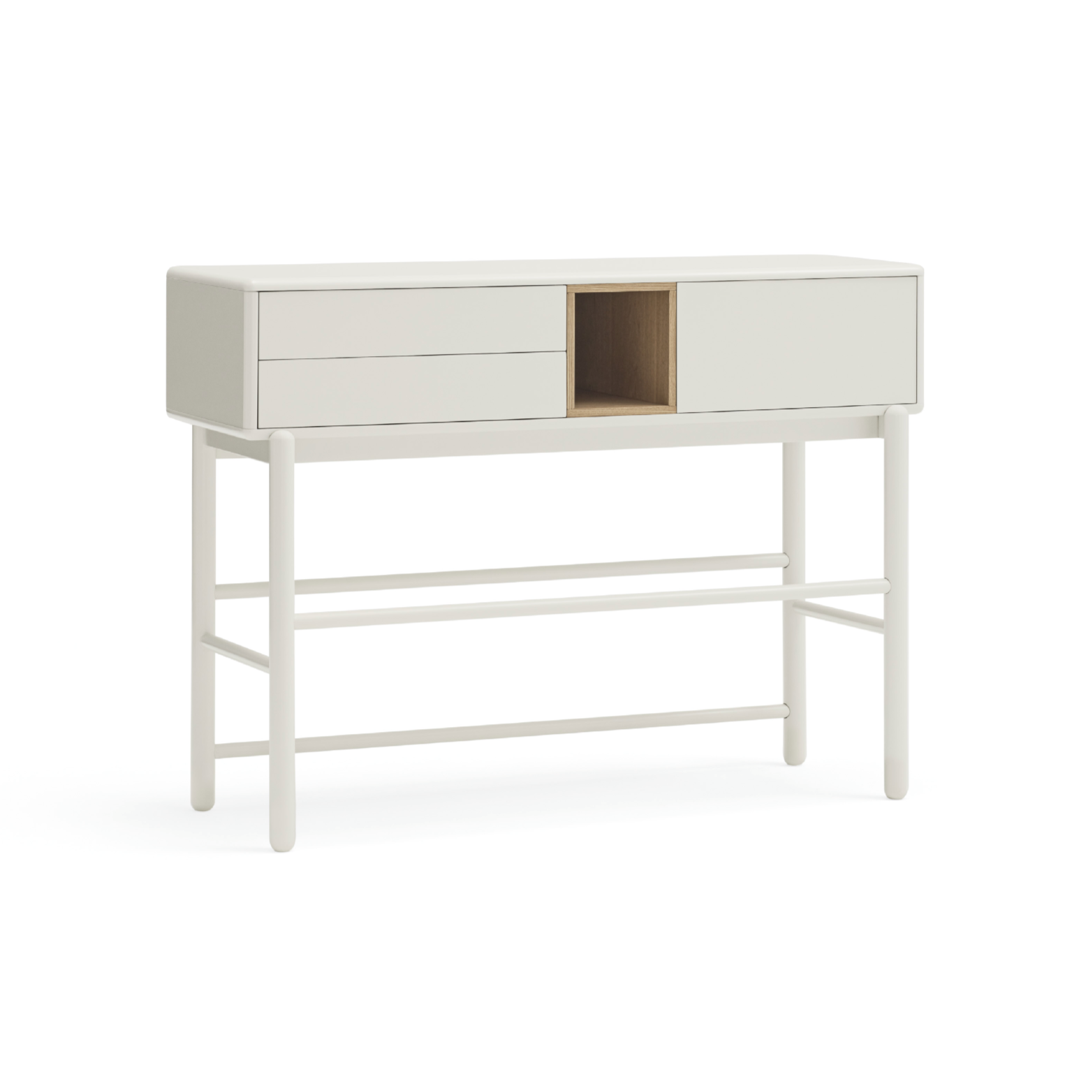 Console 2 tiroirs 120x35 cm Corvo de Teulat crème
