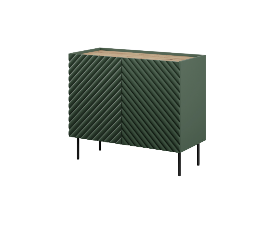 Buffet 2 portes avec pied en métal Rêve 98x84 cm