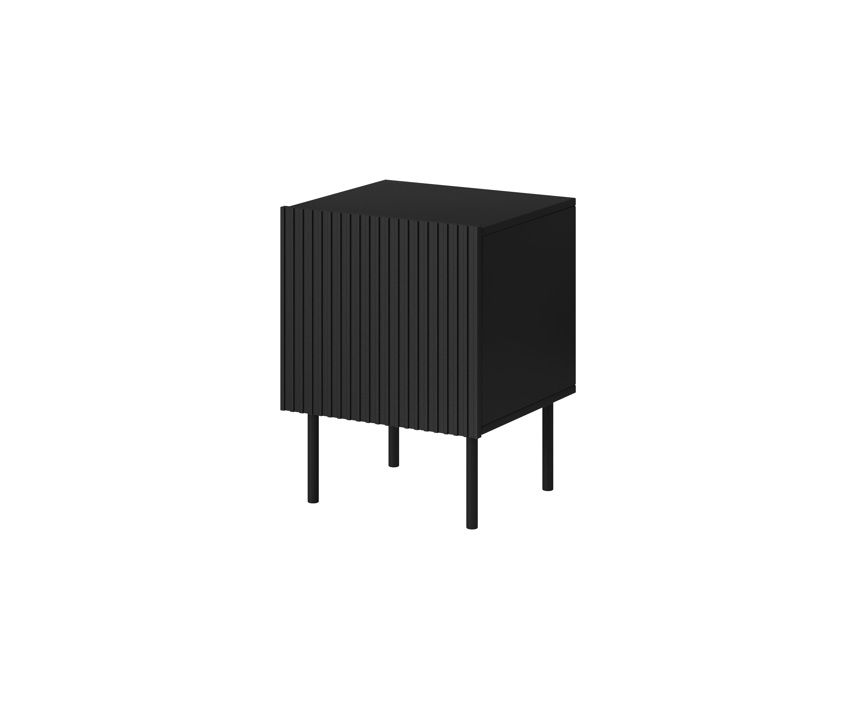 Table de chevet 1 porte avec pied en métal Bijou 45x51 cm