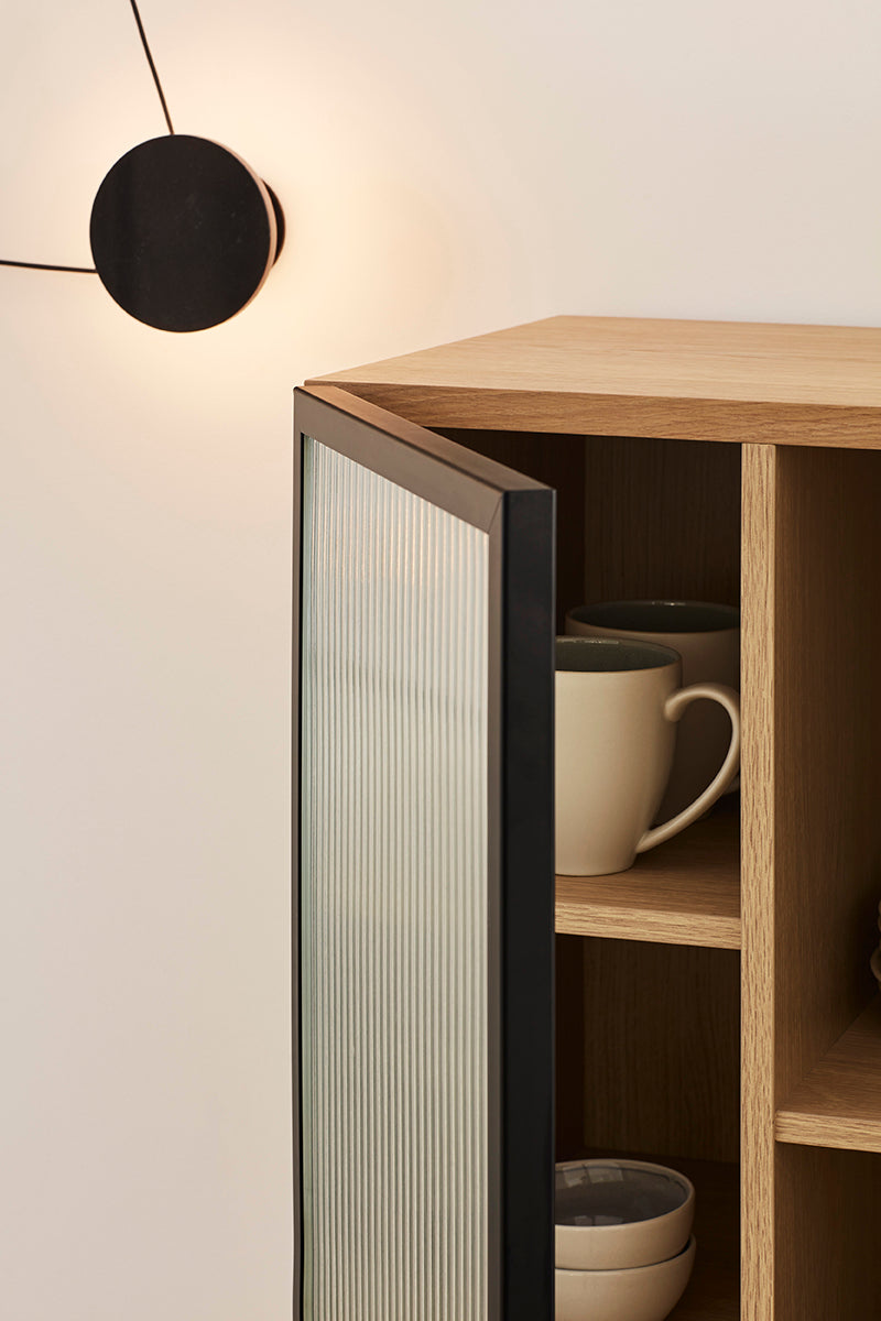 Buffet moderne 2 portes en chêne  70x140 cm Blur par Teulat