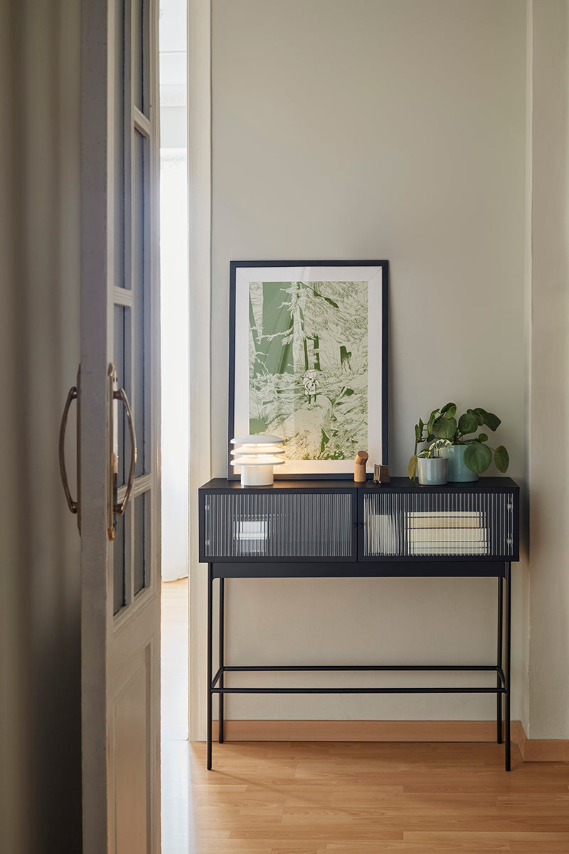 Console 2 portes 100x36 cm Blur de Teulat noire