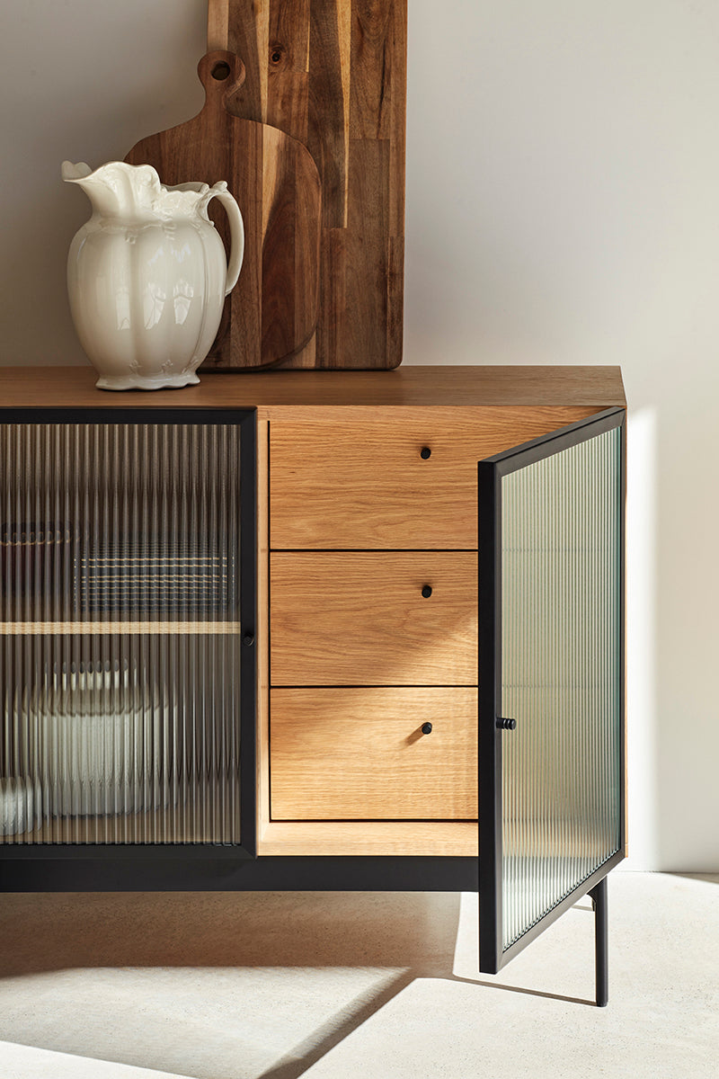 Buffet 4 portes en chêne 180x45 cm Blur de Teulat