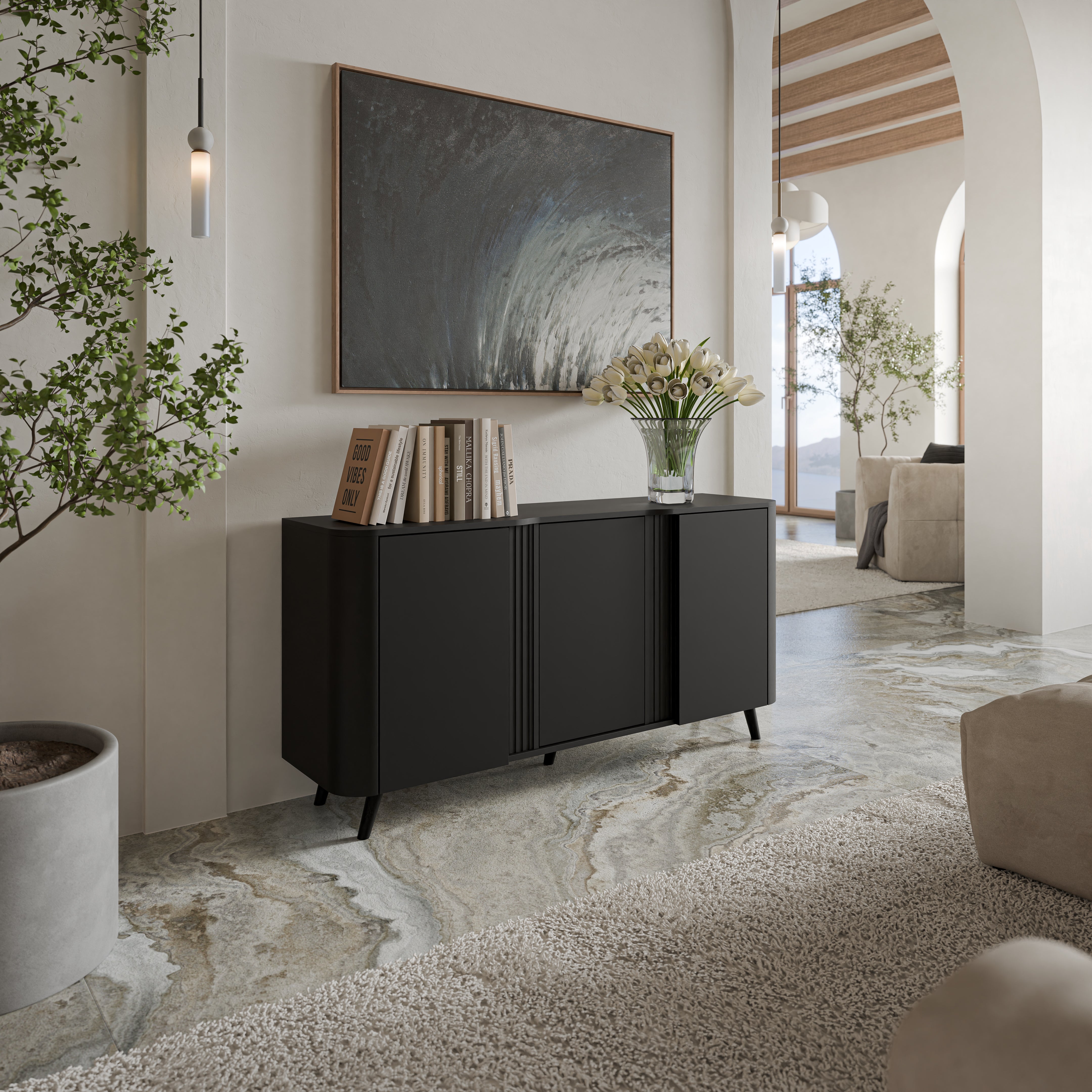 Buffet 3 portes Harmonie 150x75 cm