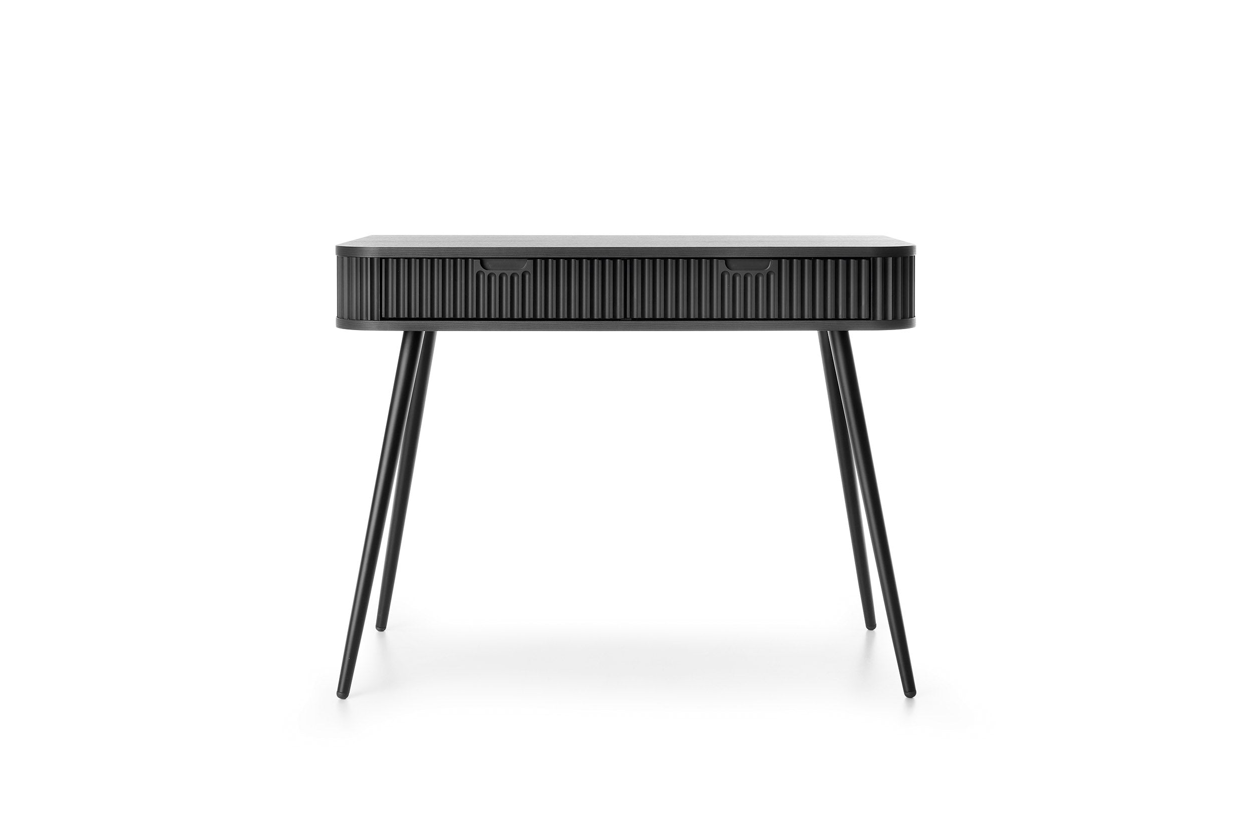 Console 2 tiroirs avec pieds en métal Calisio 103x80 cm