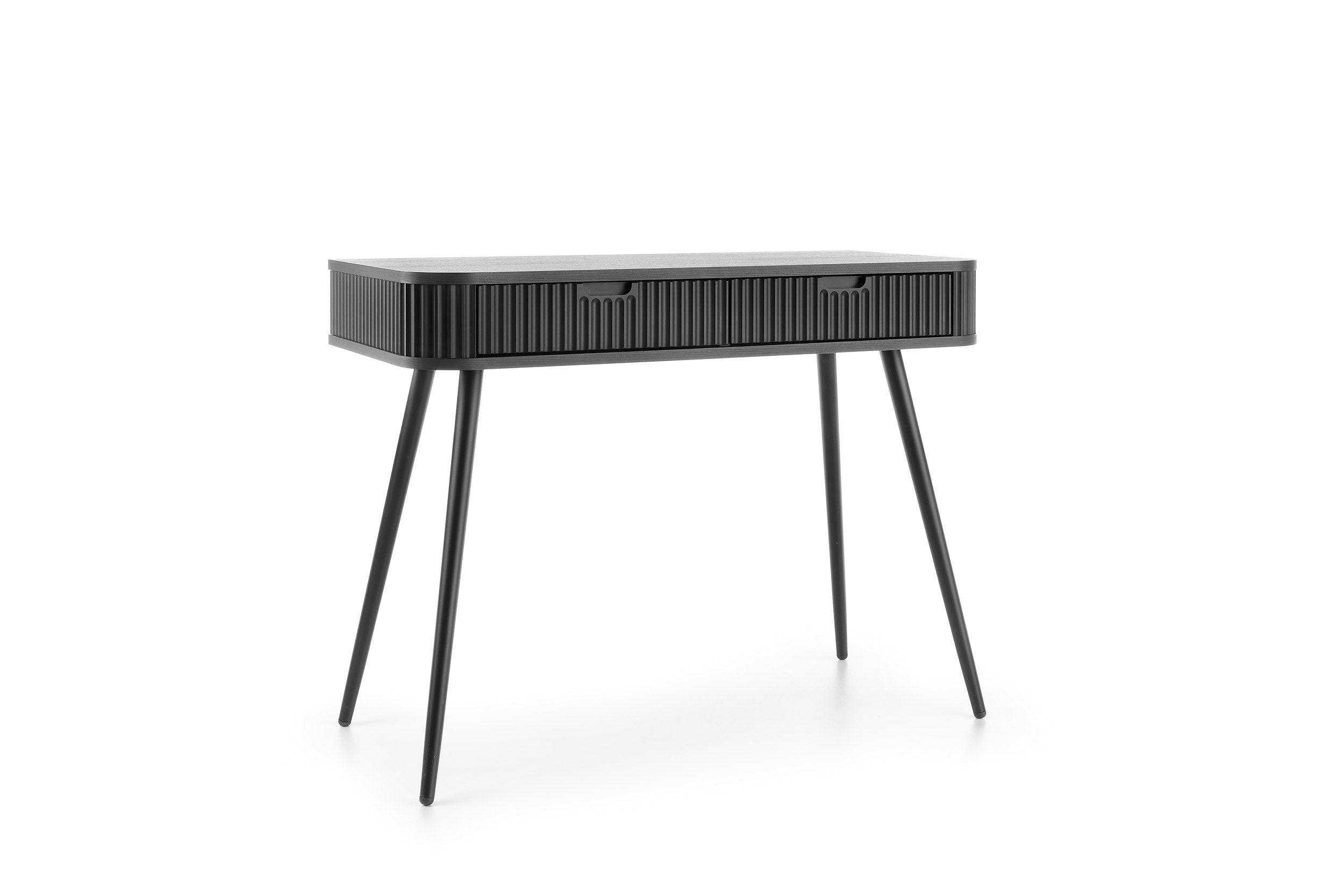 Console 2 tiroirs avec pieds en métal Calisio 103x80 cm