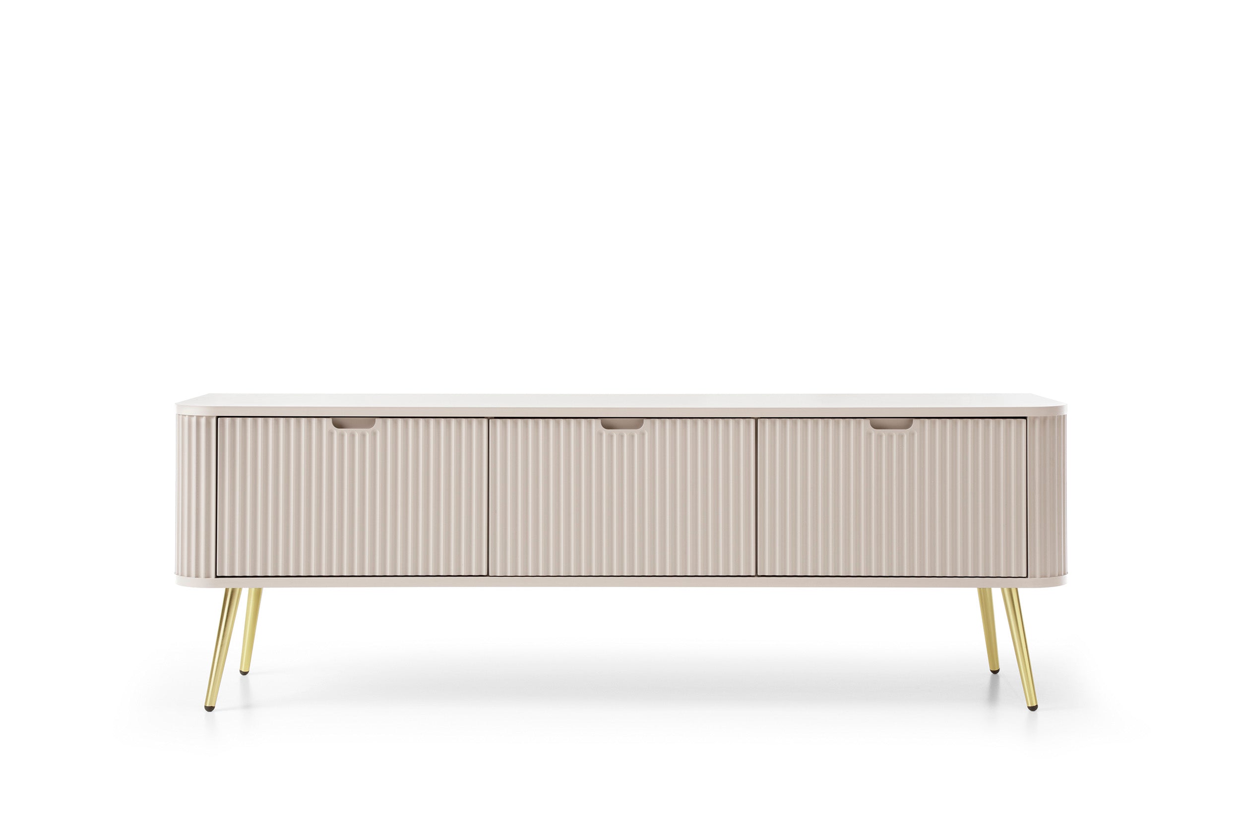 Meuble TV 3 portes avec pieds en métal Calisio 168x56 cm