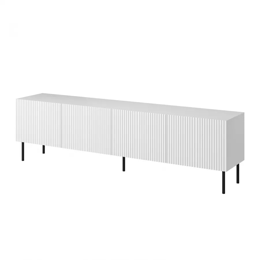 Meuble TV 4 portes avec pied en métal Bijou 200x52 cm